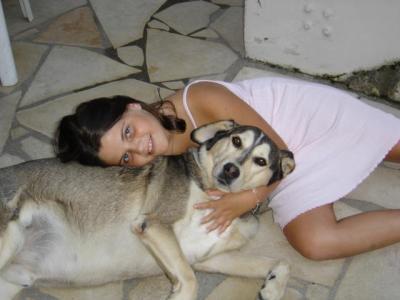 davia et son chien fléche